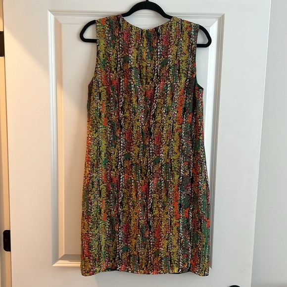 M by Missoni Silk Shift Dress Sleeveless Multi Colored Abstract Floral Size 42/6 - Picture 3 of 10